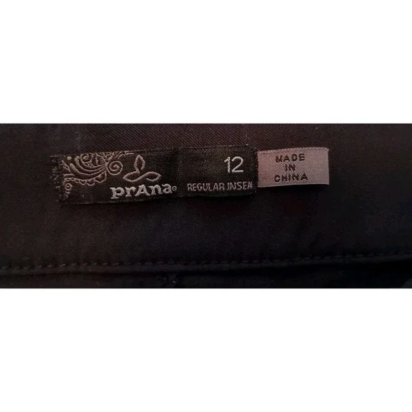 Prana Monarch‎ Women's Convertible Hiking Pants Size 12 Regular Black Zip Off - Picture 9 of 13